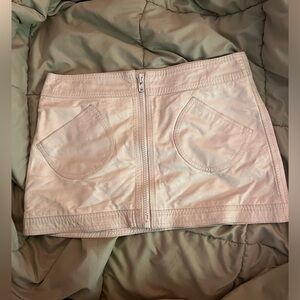 Bershka white leather skirt